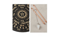 Divination Board Kit with Pointer Rods Occult Dowsing Rod Set Pagan for Altar
