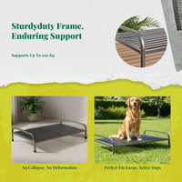 Cooling dog bed with removable cover