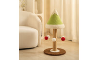 Cat Scratching Column with Toys Comfortable Cat Scratcher with Sisal Post Stable Feline Furniture for Small Apartments