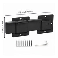 Thickened Steel Heavy Duty Slide Bolt Padlock Compatible Padlockable Security Latch Adjustable Tension Surface Mount Gate Bolt for Outdoor