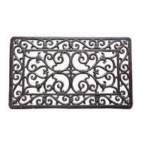 Cast Iron Door Mat Textured Metal Entry Mat Heavy-Duty for Entryway