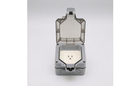 Waterproof Enclosure Clear Socket Cover with Flip-up Lid Guard Outlet Guard for Patio