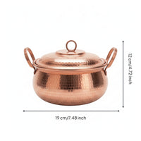 Copper Soup Pot with Snug-Fitting lidFitting Soup Pot with Lid Versatile Cookware for Kitchen