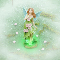 Solar Fairy Light Statue Resin Craft Outdoor Angel Lamp Figurine for Yard, Patio
