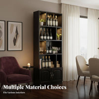 Floor Spirits Cabinet Large Capacity Freestanding Beverage Cabinet Stable Structure Spirits Display Shelf for Shop Owners, Restaurant, Living Room