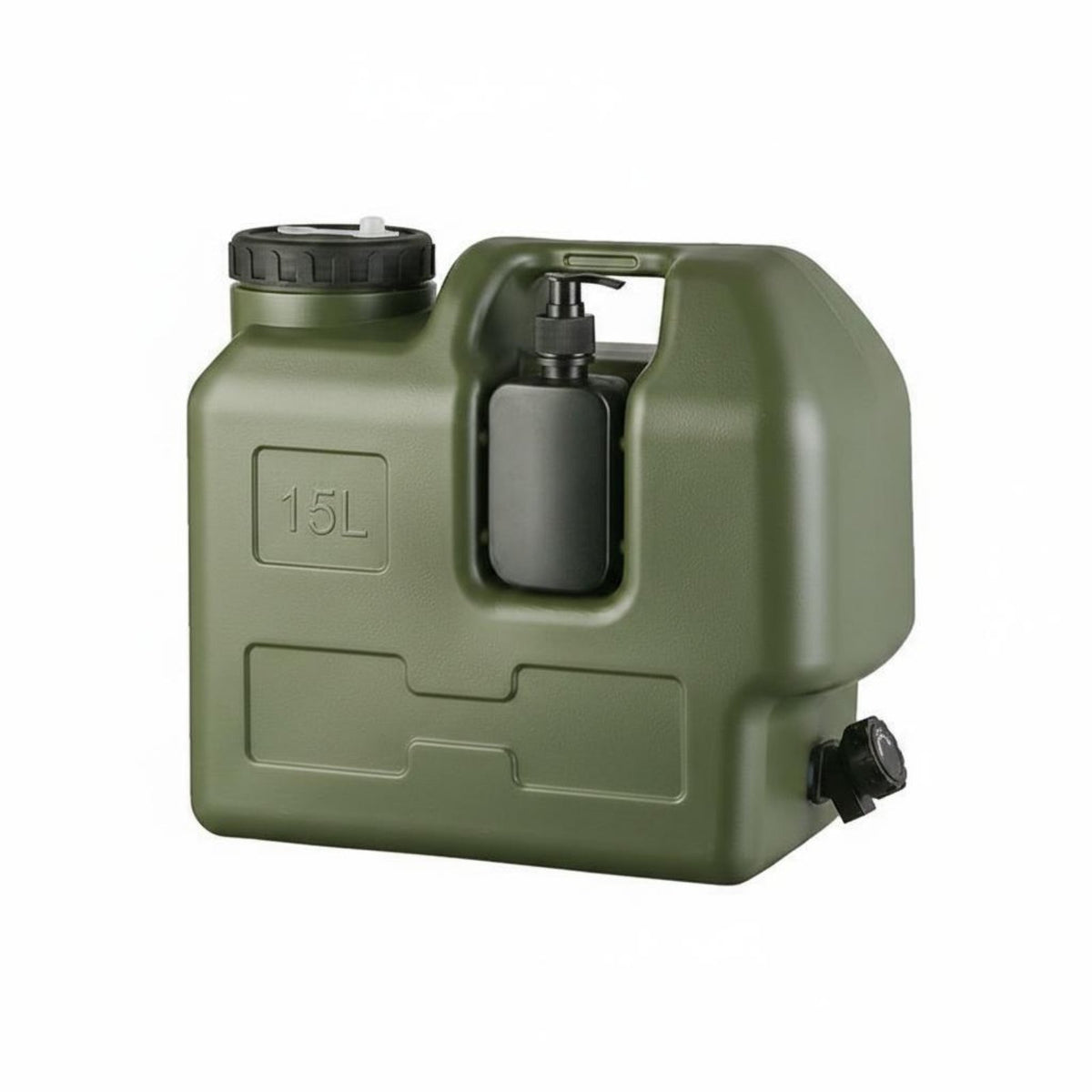 Food Grade PE Water Container with Spigot Built-in Faucet Camping Water Jug Large Capacity Outdoor Container Sturdy for Campers, Road Trippers, Travelers, Car Travel