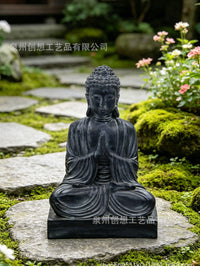 户外佛像装饰摆件庭院跨境禅意茶室养生馆创意佛像树脂工艺品摆件