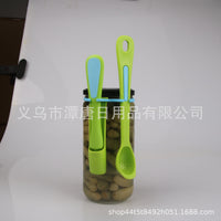 跨境悬挂式腌菜捞勺套装泡菜罐配套捞漏勺套装不锈钢叉厨房小工具