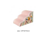 Two-Step Pet Stairs Pastel Dog Stairs Rigid Support for Bedside