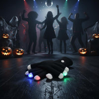 Multi-Color Modes LED Gloves Single Button Control Light up Finger Gloves Fun Gift Party Accessory for Halloween