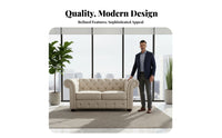 traditional design U-Shaped Tufted Sofa Designer Look U-Shaped Lounger with Chaise configurable Configuration Booth Seating firm-density Foam for Interior Designers, Business Owners, Reception Area, Hotel Lobby, Home Theater, living room