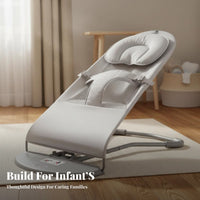 Foldable Design Baby Bouncer Adjustable Recline Convertible Bouncer and Rocker Soothing Rocking Motion Infant Seat Year-Round Material for Infants, Newborns, Parents, Rest Period Time, Travel, Playtime, Living Room