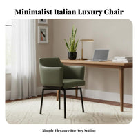 Curved Rear Rotate Chair Italian Inspired Design Upholstered Rotate Barrel Armchair Wrap-Around Rearrest Long-Lasting