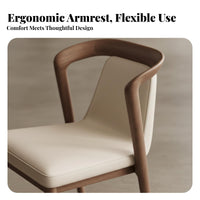 Upholstered Wood Frame Chair Modern Design Dining Seat Minimalist Design Ergonomic Supportrest for Study Room, Home Office
