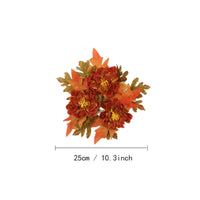 Floral Wreath with Maple Leaves Reusable Candle Holder Wreath Realistic