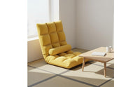 Foldable Lazy Sofa Reclines 90-180 Degrees Single Person Floor Recliner Ergonomic Design Adjustable Backrest Floor Chair for Teens, Dorm Room, Bedroom
