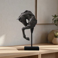 Sculpture with Stand Abstract Horse Statue Modern for Office, Mantel, Homeowners