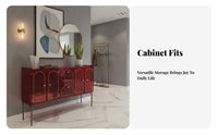 Light Luxury Design Acrylic Storage Cabinet Multi-Functional Display Cabinet Acrylic Doors Versatile Transparent Sideboard with Legs Stable and Long-Lasting for Interior Design Enthusiasts, Apartment Dwellers, Homeowners, Living Room, Entryway, Bedroom