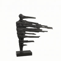 Cast Iron Sculpture Rectangular Base Abstract Sculpture Modern Design House Decoration for Living Room