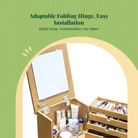 Adjustable Folding Lock Hinge for Cabinets, Triple Fold