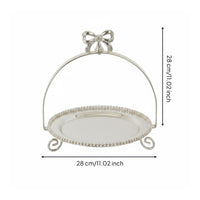 Winged Dessert Stand Curled Scroll Feet Arched Dessert Stand Polished