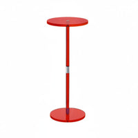 Orange Bedside Table Easy to Clean Acrylic Nightstand Space Saving