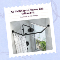 No-drill adjustable shower rod