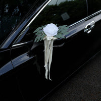 Car Mirror Flower Decor Reusable Snowy Flower Arrangement
