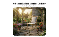 Single-Person Armchair Relaxing Design Woven Spine Armchair Comfortable Seating Sturdy Frame for Readers, Adults, Patio, Bedroom