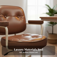 Upholstere-energized Managerial Chair Height Adjustable rotate Seat Caster casters Thickened padding for Managerials, Study Room