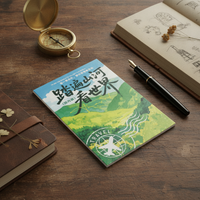 Hand-Painted Watercolor Illustration Postcards of Chinese Scenic Spots and City Landmarks
