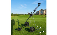 Portable Golf Cart with Straps Lightweight Golf Walking Cart Space-Saving Long-Lasting for Practice Rounds