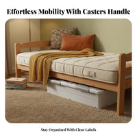 Under-Bed Rolling container low-height Household Storage Wheeled Design for Dorm Room