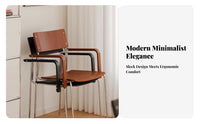 Metal Frame Armchair Modern & Design Dining Chair Versatile Use Ergonomic Design for Adults, Living Room, Home Office