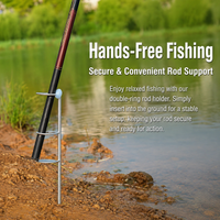 Beach Fishing Rod Holder Portable Seawater Heavy Duty Ground Insert Pointed Tip