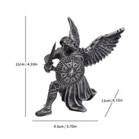 Winged Knight Statue Luxury Style Heavenly Knight Figurine Hand-Painted Look Angel Sculpture for Office