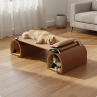 Cat Tunnel Bed Four-Season Raised Stable Frame Breathable Pet Bed for Cats, Travel