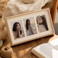 Photo Frame, Multi Photo Frame, 6 inches, Wooden, Tabletop & Wall Mount, Modern Design