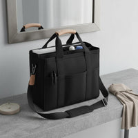 Multi-Pocket Canvas Diaper Tote Portable Crossbody Diaper Bag Lightweight Baby Travel Tote Easy to Clean for Shopping