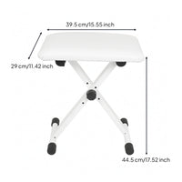 Leather-Covered Foldable Keyboard Bench Portable X-Shaped Keyboard Bench Stable Height Adjustable Piano Stool