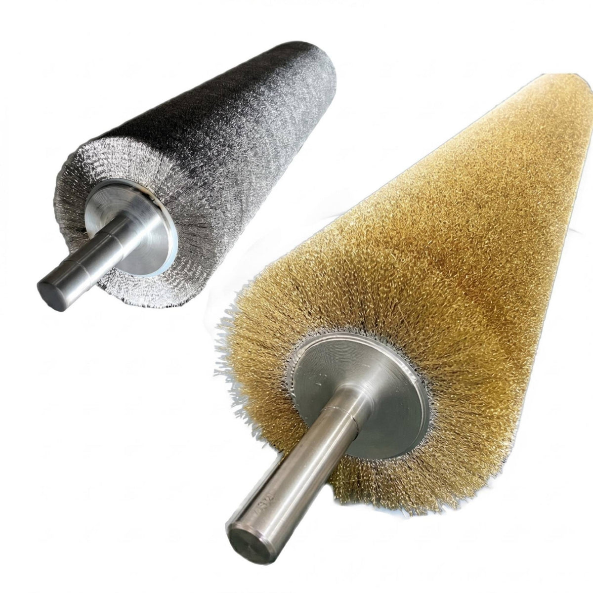 Stainless Steel Wire Brush Roller Rust Removal Industrial Polishing Brush Roller Heavy Duty Machine Part