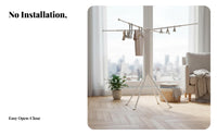 Foldable Clothes Horse Portable Foldable Rotary Clothes Rack Large Capacity