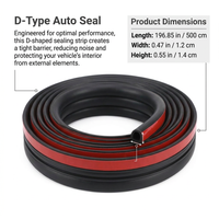 Automotive Rubber Weather Seal Strip, Universal Car Door Seal Strip, Soft Flexib #variant:Waterproof Groove Large