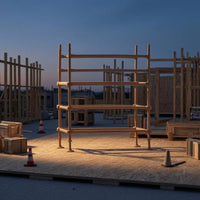 1/64 Scale Scaffold Frame Model Unpainted Construction Scaffold Model Multi-Level Miniature Decor Rectangular