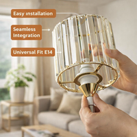Glass Ceiling Light Shade with Cylindrical Design for Pendant and Table Lamp, Lustrous Finish Bedroom Decor