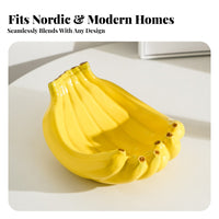 Banana Shaped Dish Multi-Use Ceramic Banana Bowl Versatile for Kitchen Counter