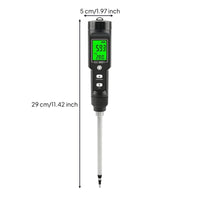 Soil EC Meter Digital Soil Tester with Metal Probe Digital Soil Meter Real-time EC Tester Battery Operated Instrument Automatic Compensation Suitable for Indoor Gardeners Greenhouse Cultivation Plant Care