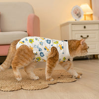 Sleeveless Post Surgery Cat Clothes, Spay Surgery Suit and Neuter Surgery Suit for routine recuperation Wear