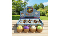 12 Pieces Cute Bao Bun Squishy Squeezable Squishy with Mini Steamer Basket Soft Bun Compress Toy Kawaii for Desk, Office
