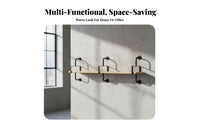 Space Saving Multi-Tier Pipe Shelf Rustic Look Industrial Pipe Shelf Heavy Duty Wall-Mounted Rack Rust-Proof for Design Enthusiasts, Shopkeepers, Study Room, Home Office, Bedroom, Entryway